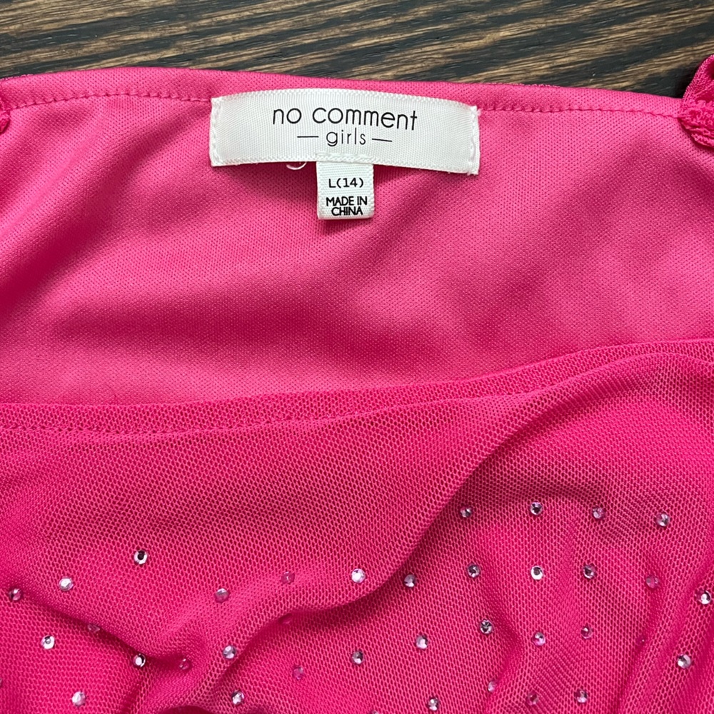 Pink Spaghetti Strap Dress with Rhinestones - Picture 3 of 3